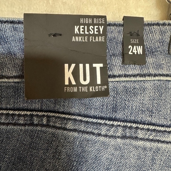 Kut From The Cloth Women's Jeans 24W Blue High Rise Kelsey Ankle Flare - Picture 8 of 11